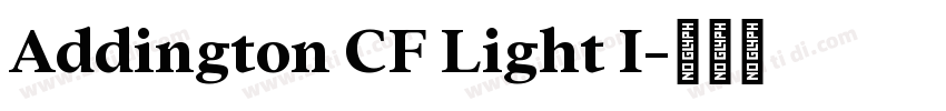 Addington CF Light I字体转换